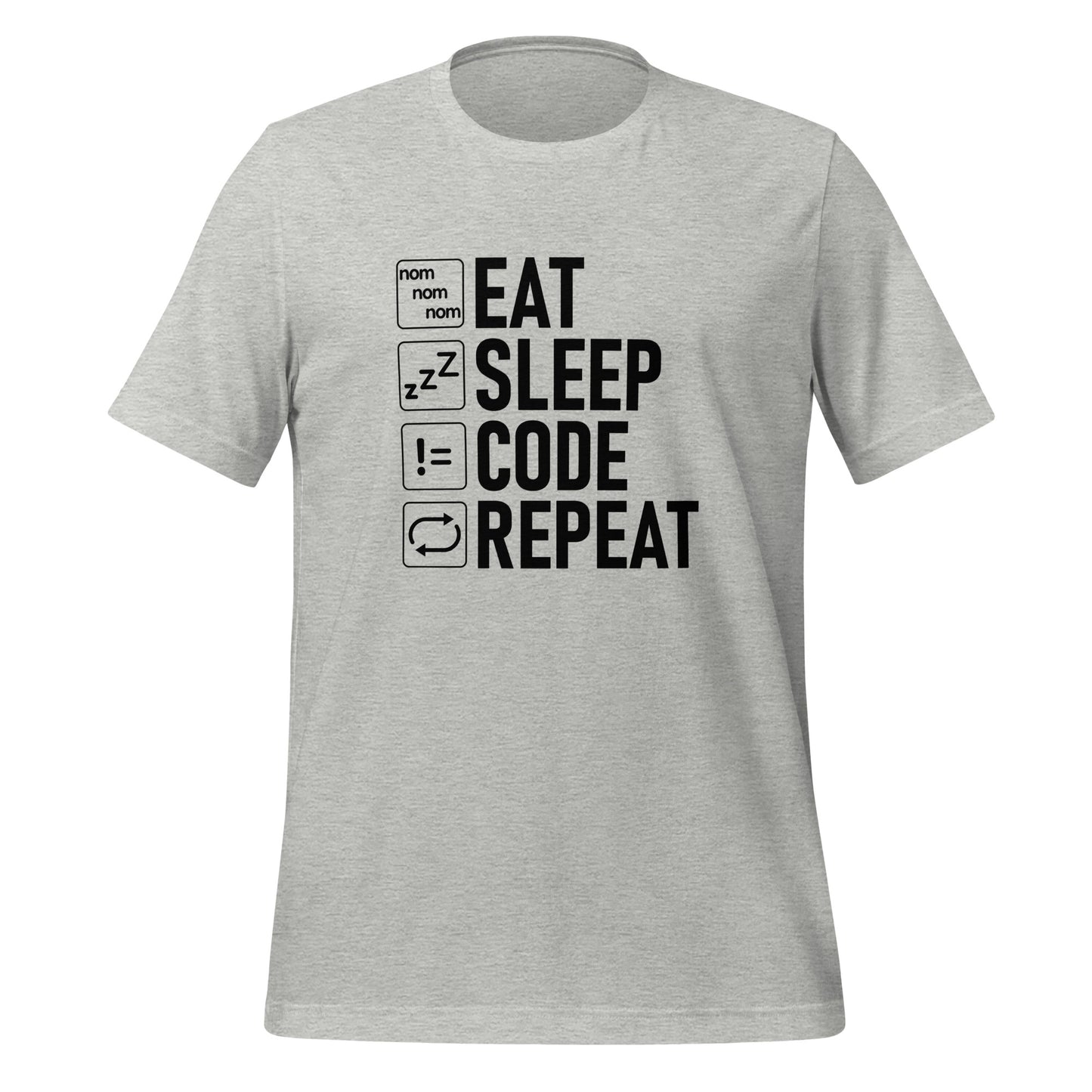 EAT SLEEP CODE REPEAT - VARCHAR Black