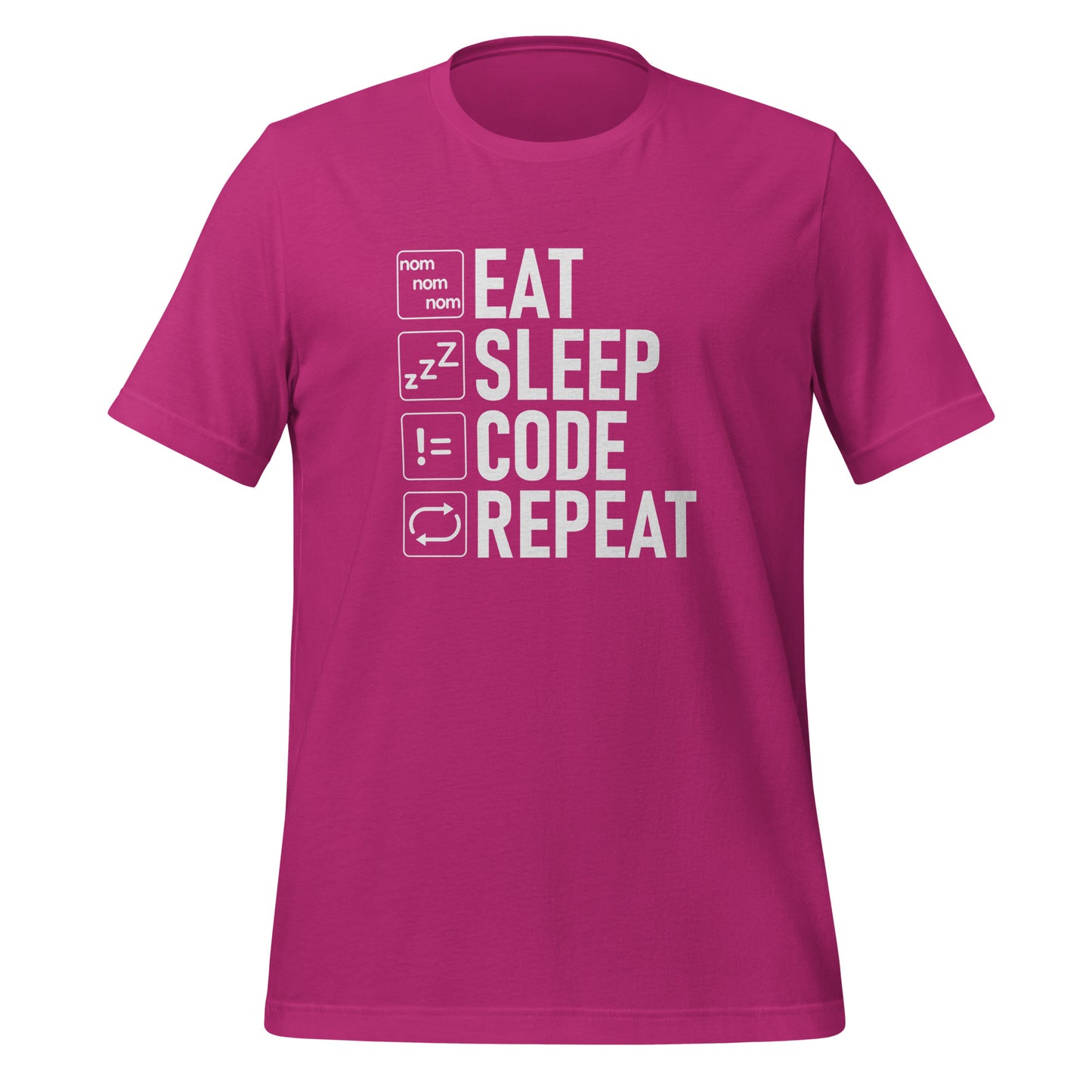 EAT SLEEP CODE REPEAT - VARCHAR White