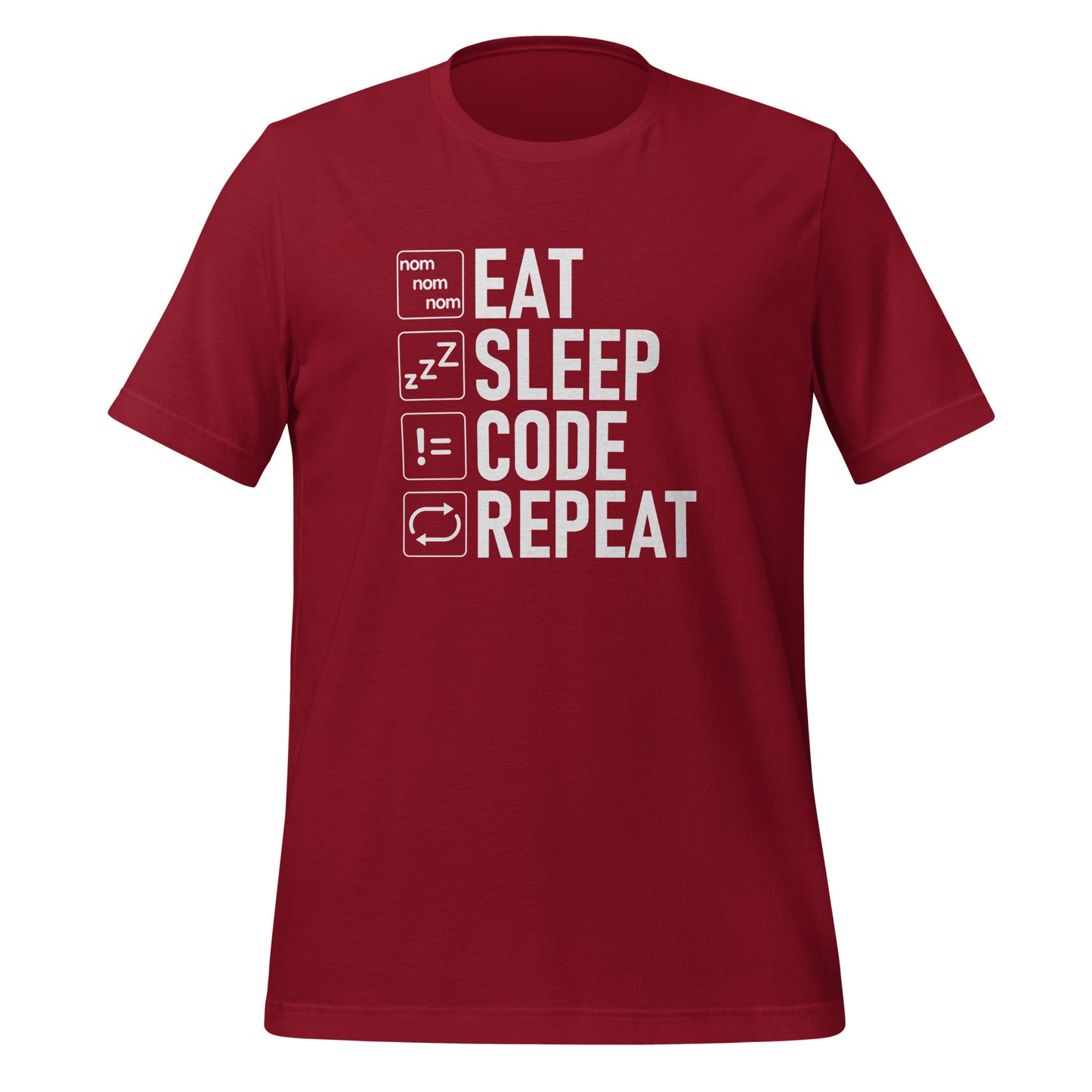 EAT SLEEP CODE REPEAT - VARCHAR White