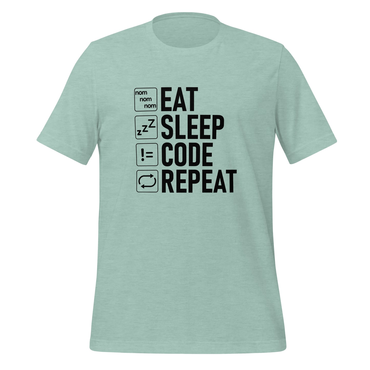 EAT SLEEP CODE REPEAT - VARCHAR Black