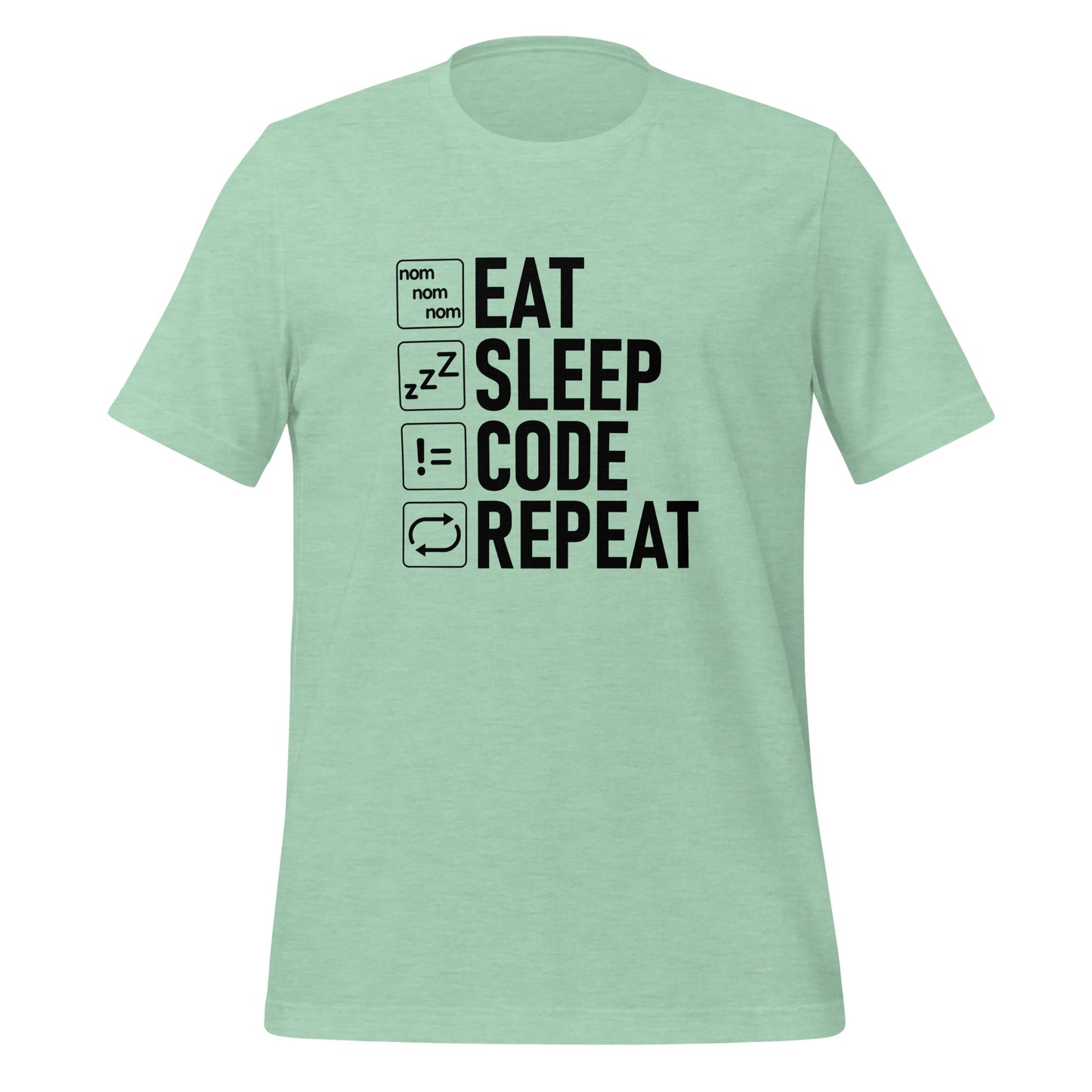 EAT SLEEP CODE REPEAT - VARCHAR Black
