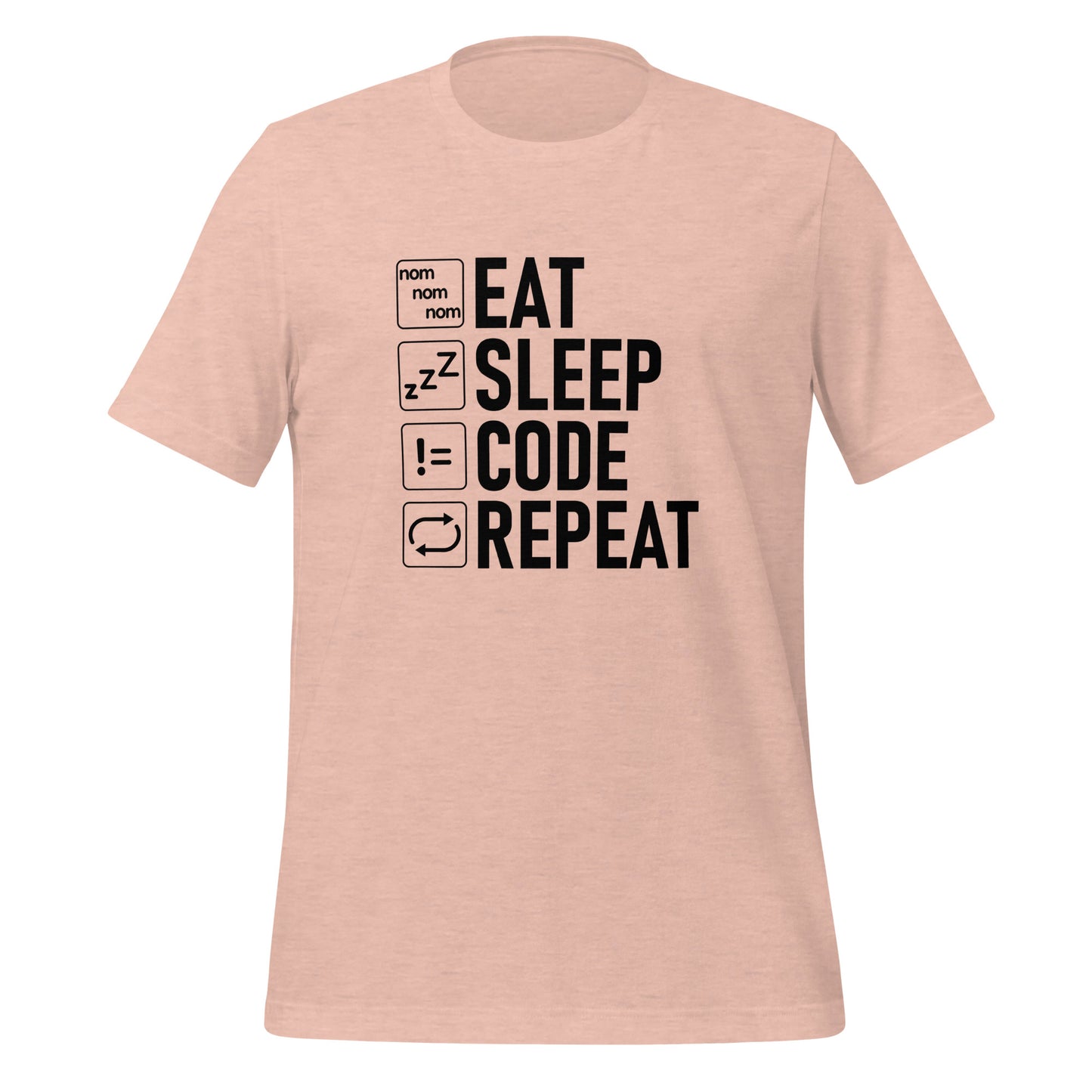 EAT SLEEP CODE REPEAT - VARCHAR Black