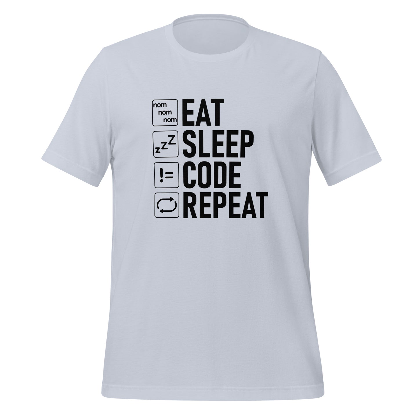 EAT SLEEP CODE REPEAT - VARCHAR Black