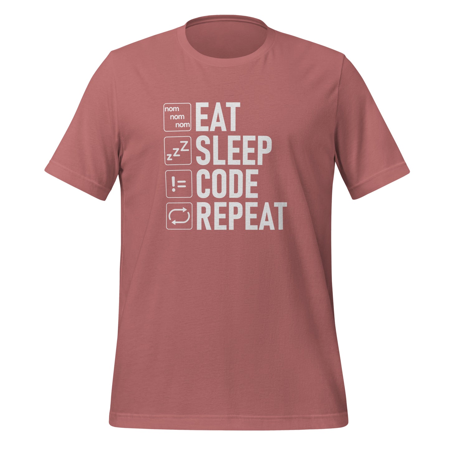 EAT SLEEP CODE REPEAT - VARCHAR White