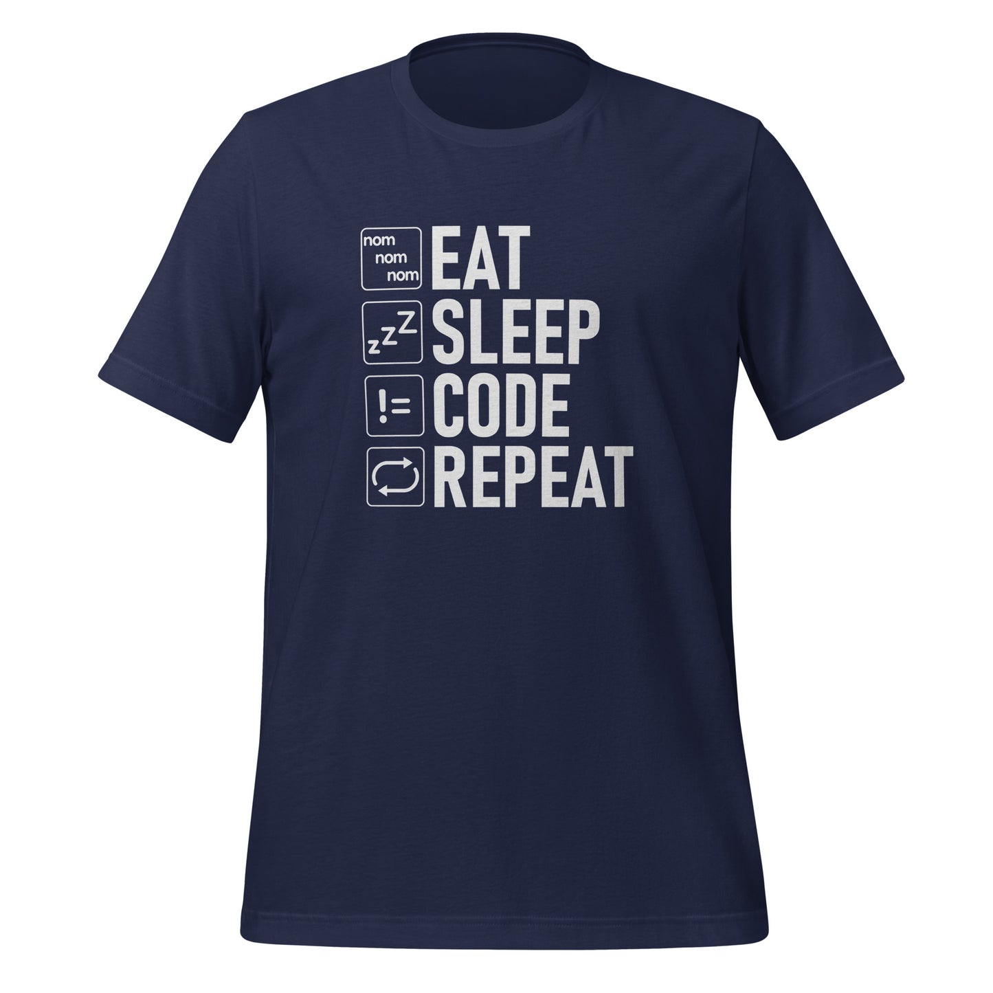 EAT SLEEP CODE REPEAT - VARCHAR White
