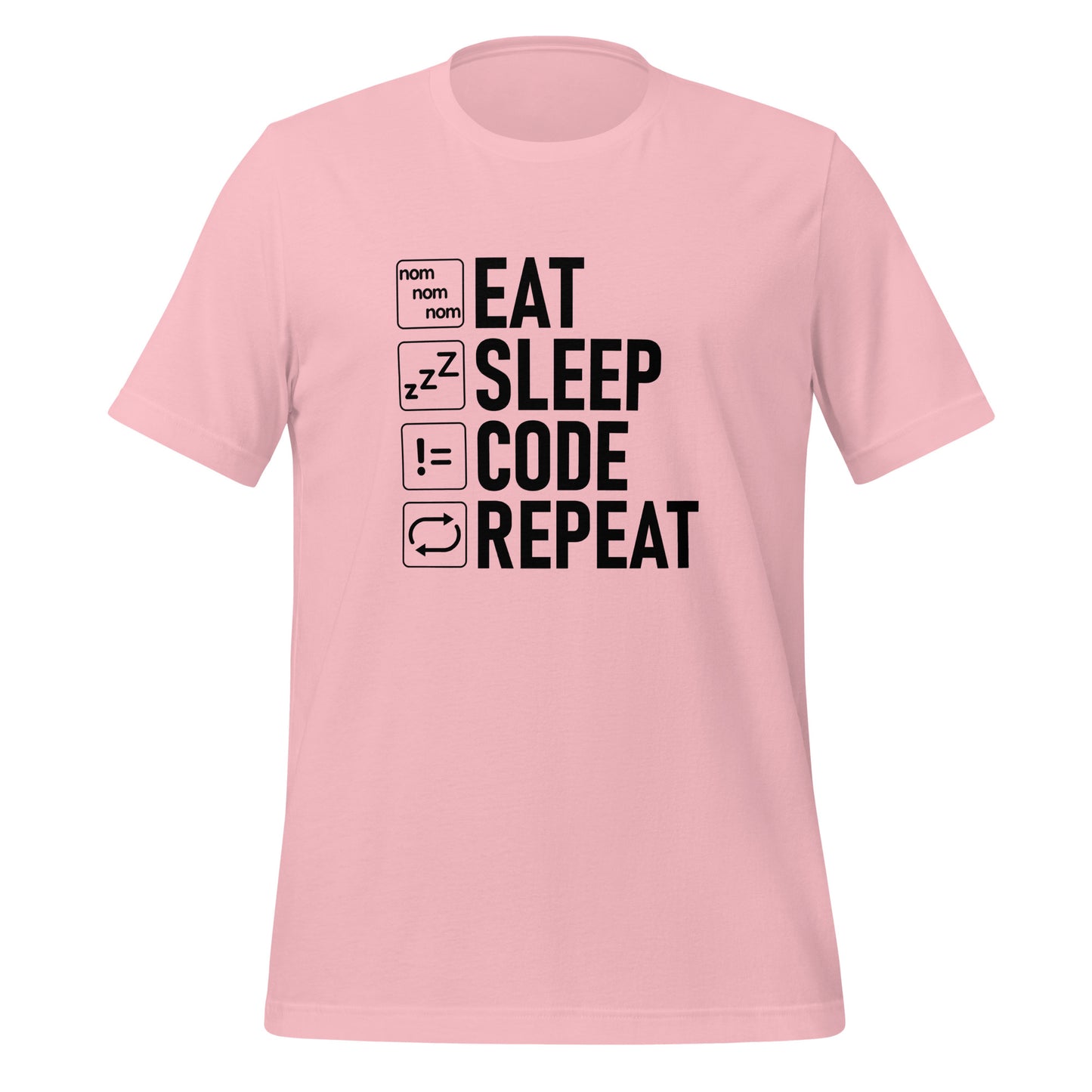 EAT SLEEP CODE REPEAT - VARCHAR Black