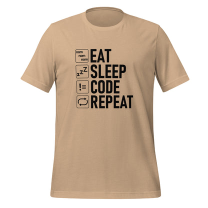 EAT SLEEP CODE REPEAT - VARCHAR Black
