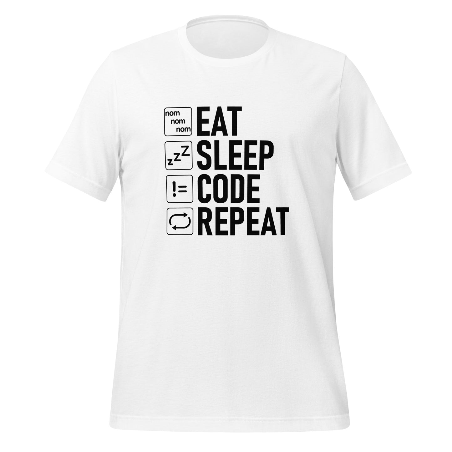EAT SLEEP CODE REPEAT - VARCHAR Black