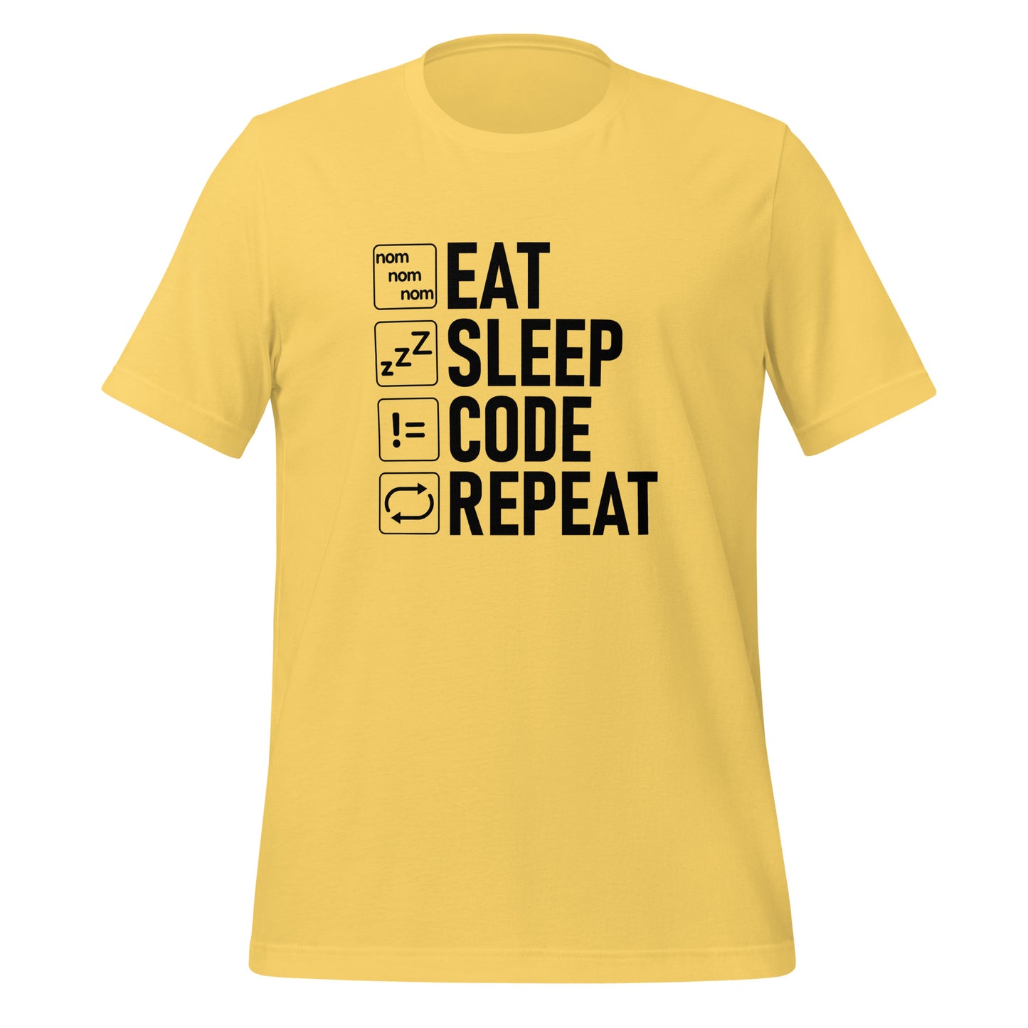 EAT SLEEP CODE REPEAT - VARCHAR Black