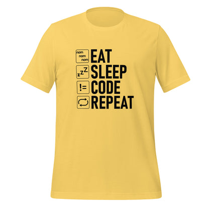 EAT SLEEP CODE REPEAT - VARCHAR Black